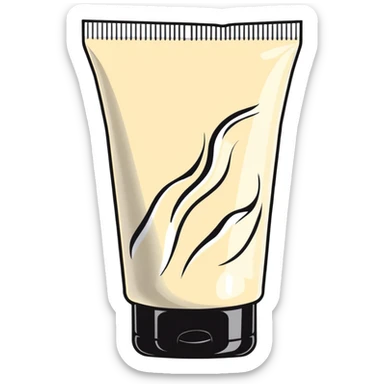 crumpled empty hand cream tube, flattened and wrinkled, cap on, no cream left, no face or character, only the tube sticker