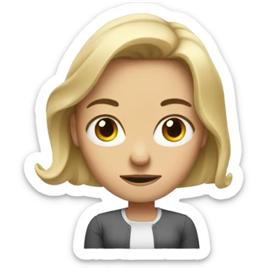 White woman mad with arms crossed  sticker