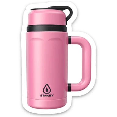  stanley quencher 2.0 con agarrado minimalista rosado sticker