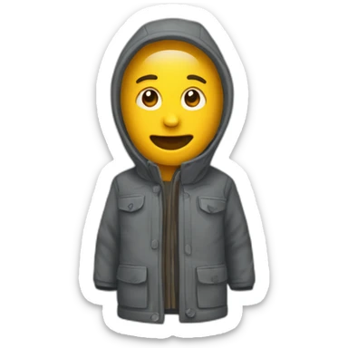 Un paresseux qui est habillé avec un manteau sticker
