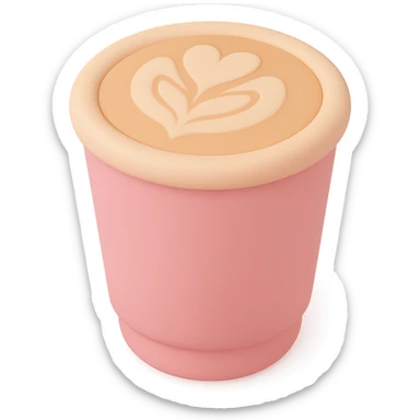 a pink mocha, cute and inviting sticker
