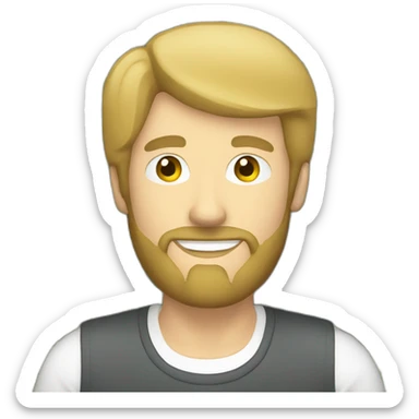 caucasian male with small beard and holding money sticker