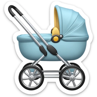 baby carriage  with inside view sticker