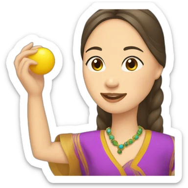 kazakh women up her hand sticker