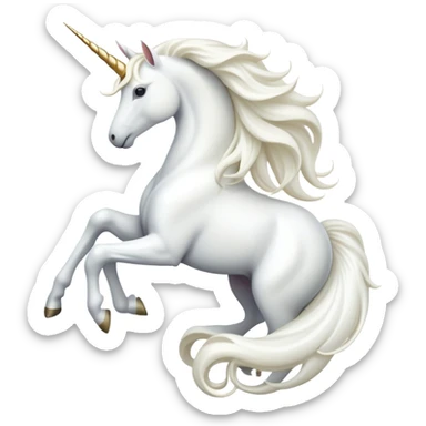 cinematic-beautiful-white-unicorn-emoji,-poised-and-regal,-with-a-slender,-ethereal-form-draped-in-a-pristine-white-color,-a-flowing-mane-and-tail,-and-a-white,-spiraled-horn-that-radiates-pure-light,-simplified-yet-sharp-and-majestic,  sticker