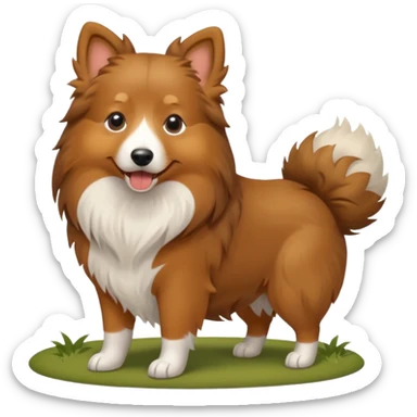 Shetland sheepdog pooping sticker