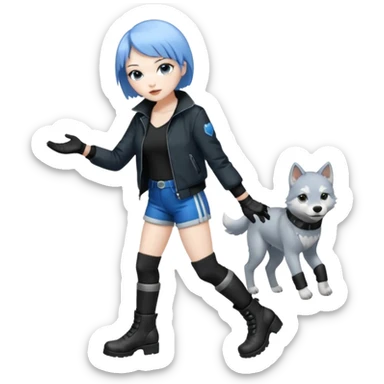 Silver wolf from Honkai star rail sticker