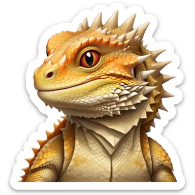 cinematic-noble-bearded-dragon-portrait-emoji,-poised-and-regal,-with-a-robust,-angular-build-and-a-textured,-scaled-hide-in-earthy-olive-and-sandy-tones,-a-prominent-spiky-'beard'-beneath-its-chin-and-a-keen,-alert-gaze,-simplified sticker