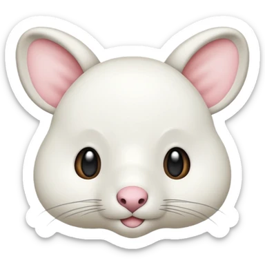 GENERATE ME A MOMONGA WHITE ANIMAL  FROM CHIIKAWA sticker
