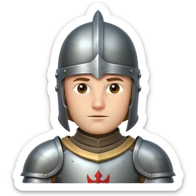 medieval knight sticker