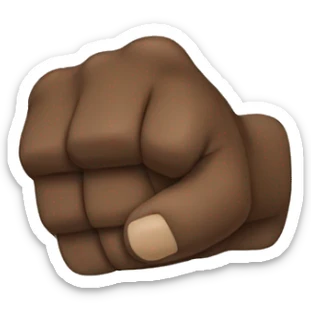 A black man raising his fists straight up sticker