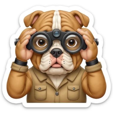 Bulldog binoculars  sticker