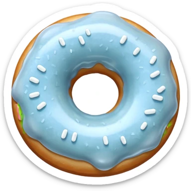 The white donut sticker