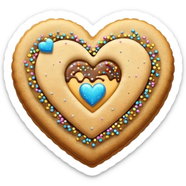 cookie heart with glitter sticker