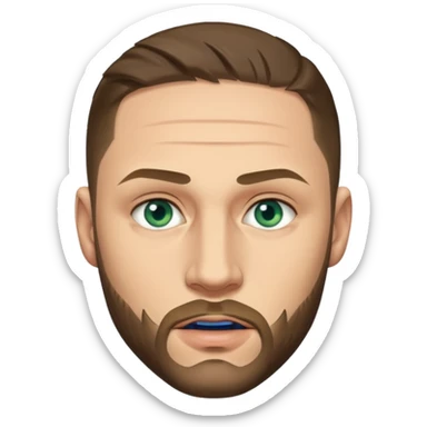 Tom Hardy with blue-green eyes sticker