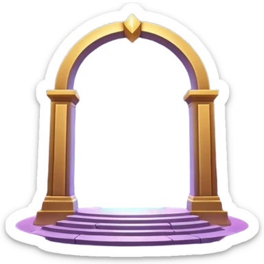 universe gate object icon, gigantic cosmic portal doorway, swirling galaxy energy inside, glowing starry aura, mystical space runes, fantasy sci-fi style, 3D cartoon, mobile game icon style, centered, clean background, no text, no watermark sticker
