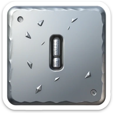 small, fat wall nail with a hammered look sticker