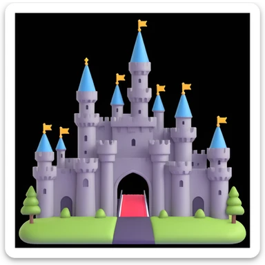 king and queen, castle background sticker