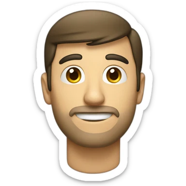 Un hombre rubio montado en el cohete de iphone sticker