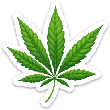Weed leaf sticker