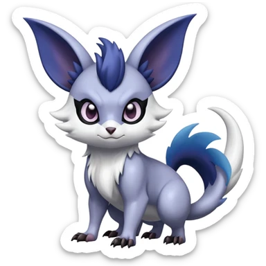 ShinyFurret-Absol-Noibat-Noivern-Hybrid (Full body) sticker