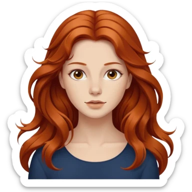 leo woman with flowing hair, simple and bold, minimal details sticker