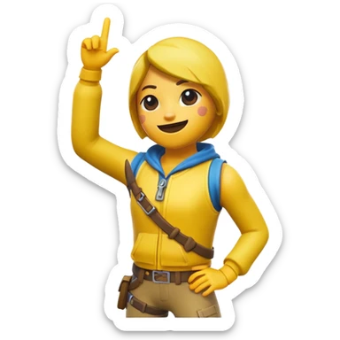 Create a Fortnite default doing the L emote as a emoji sticker