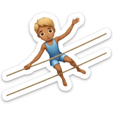 person balancing on tightrope
 sticker