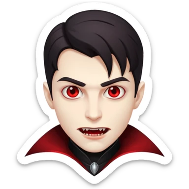 young handsome vampire sticker