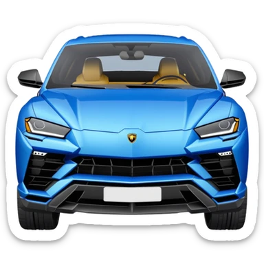 lamborghini urus de face bleu sticker