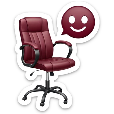 office chair Burgundy sticker