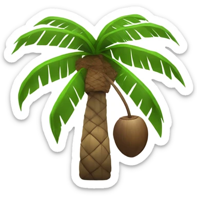 Palm tree with 2 coconuts sticker