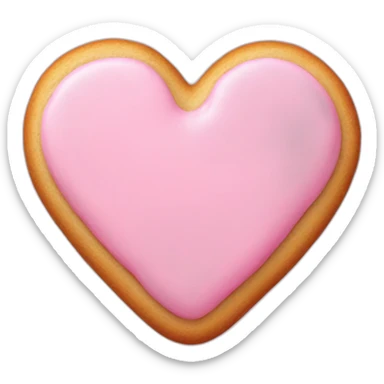 heartshaped pink cookie sticker