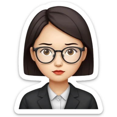 i need an image of a chinese woman analyst sticker