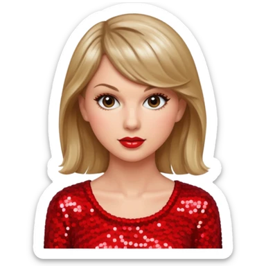 Taylor Swift with red sequin outfit sticker