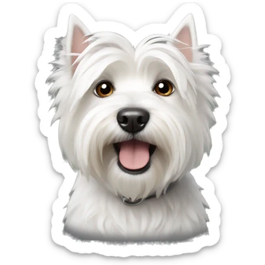 Dog west highland white terrier  sticker