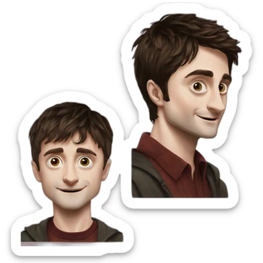 Daniel radcliffe and elijah wood sticker