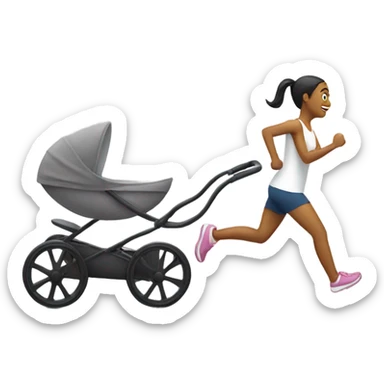 running with a stroller sticker