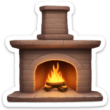 cozy fire place sticker