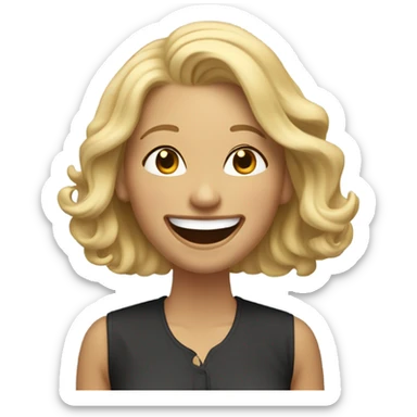 blonde karen laughing sticker