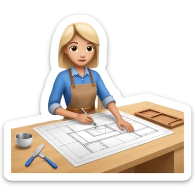 building and designing a new kitchen sticker