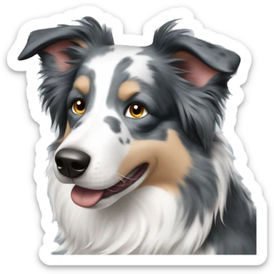 Blue Merle Border Collie  sticker