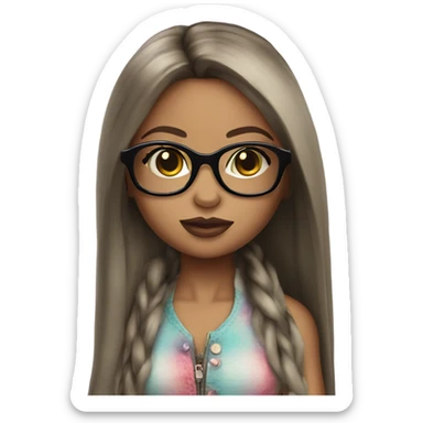  bratz doll with glasses sticker