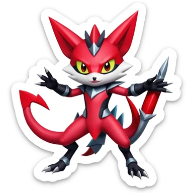 Shiny Exotic Bisharp-Sneasel-Weavile-Zangoose-Scizor-Hybrid-Creature sticker
