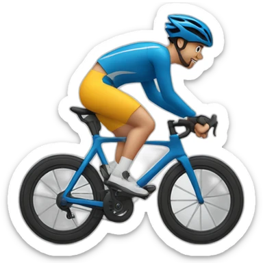 Cyclist doing a wheelie sticker