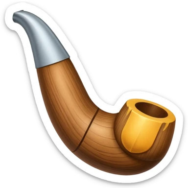 Una pipa con cara y con el pulgar hacia arriba sticker