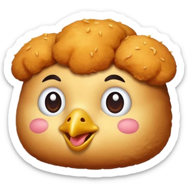 Make an emoji of a chicken nugget sticker