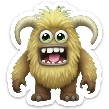 Mammott from my singing monsters  sticker