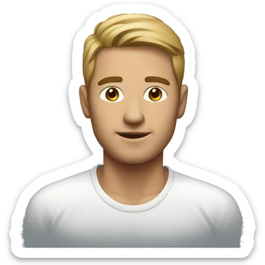 male portrait in indoor setting, face only sticker