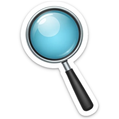 magnifying glass bright sticker